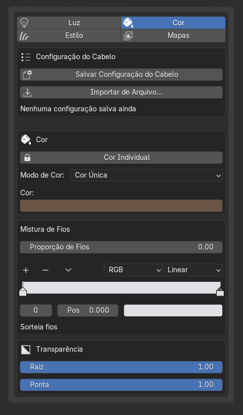 Sub-aba Cor do Estúdio