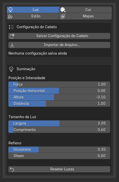 Sub-aba Luz do Estúdio